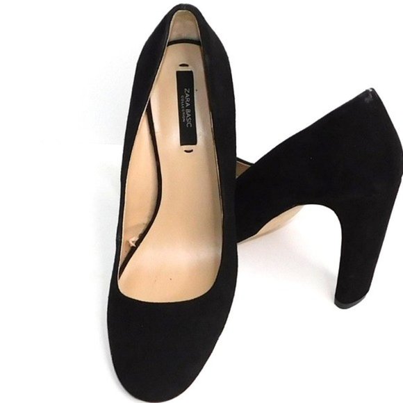 Zara Basic Black Suede Pump - Picture 2 of 12